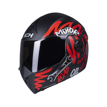 CASCO ICH ICH-3110DV MOTOR MATE NEGRO ROJO VISOR HUMO