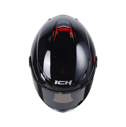CASCO ICH-501SP MAGNO NEGRO ROJO VISOR HUMO