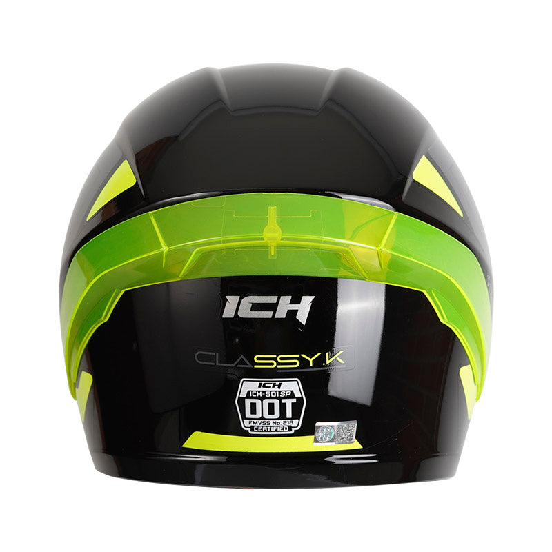 CASCO ICH-501SP CLASSY.K BRILLANTE NEGRO AMARILLO NEON