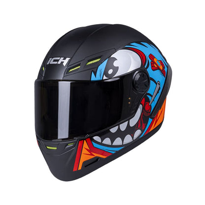 CASCO ICH ICH-501SP DOOD MATE NEGRO AZUL VISOR HUMO