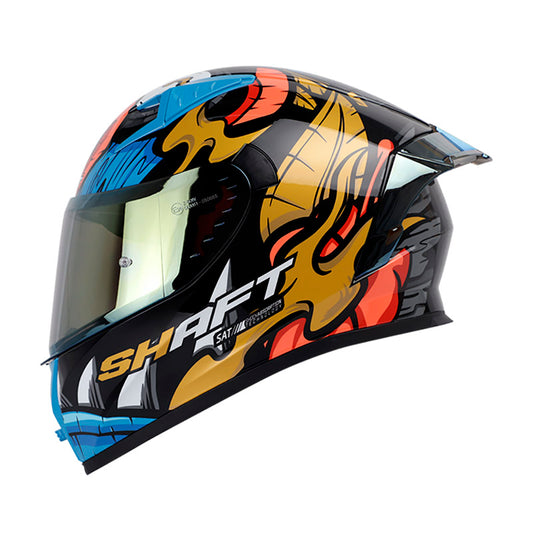 CASCO SHAFT SH-526SP TIKI NEGRO DORADO VISOR IRIDIUM