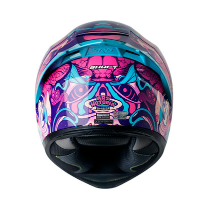 CASCO SHAFT SH-590SR ARS NOTORIA MORADO FUCSIA VISOR IRIDIUM