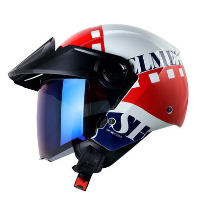 CASCO SHAFT SH-212 DITTO AZUL ROJO VISOR IRIDIUM AZUL