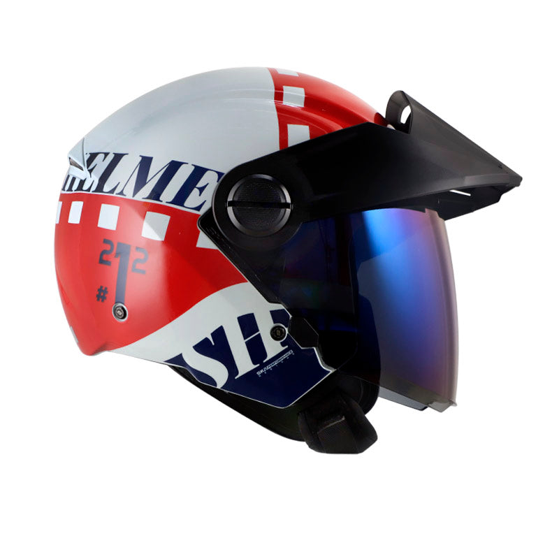 CASCO SHAFT SH-212 DITTO AZUL ROJO VISOR IRIDIUM AZUL