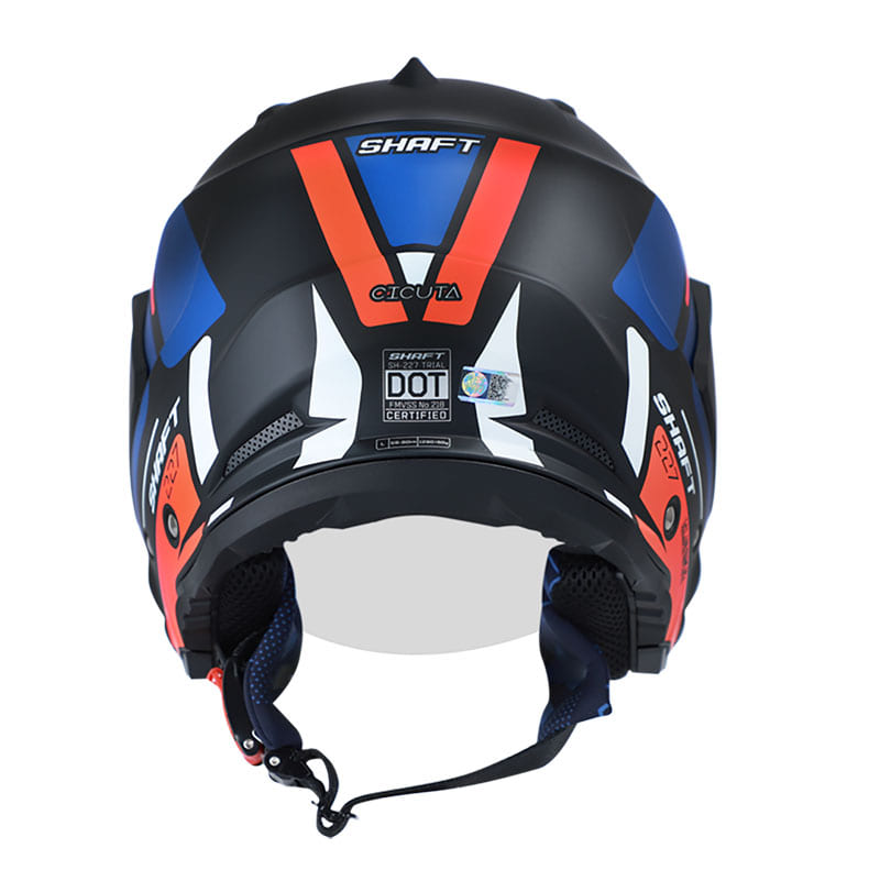 CASCO SHAFT SH-227 CICUTA MATE NEGRO NARANJA NEON