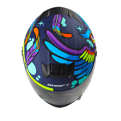 CASCO SHAFT SH-502 OWL AZUL NAVY AMARILLO NEON