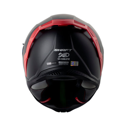 CASCO SHAFT SH-598GTR SOLID MATE NEGRO GRIS VISOR IR.ROJO