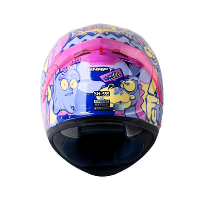 CASCO SHAFT SH-559 DIMON MORADO CLARO ROJO VISOR IRIDIUM