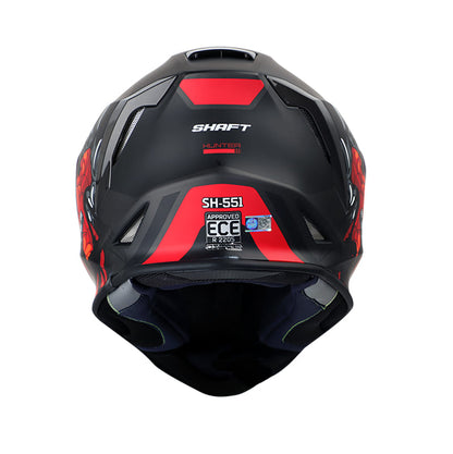 CASCO SHAFT SH-551 HUNTER MATE NEGRO ROJO