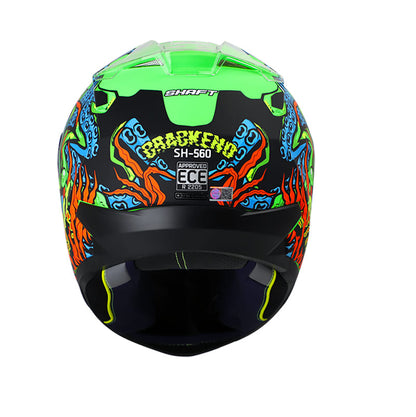 CASCO SHAFT SH-560 CRACKEND MATE VERDE NEON VERDE NEON