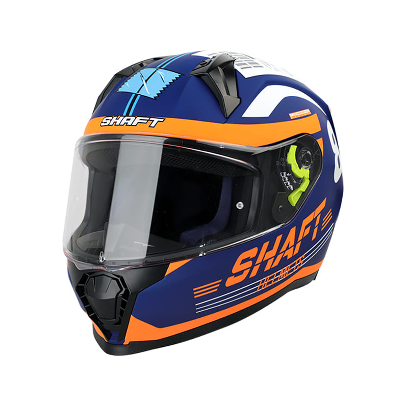 CASCO SHAFT SH-560 POSTAL MATE AZUL NARANJA NEON