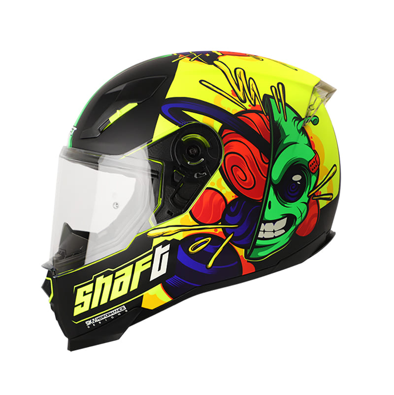 CASCO SHAFT SH-562 INVADER MATE AMARILLO NEON VERDE NEON