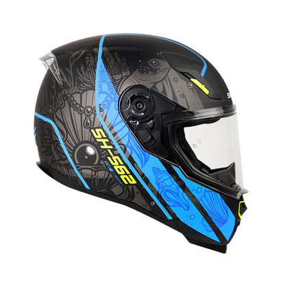 CASCO SHAFT SH-562 WORLD MATE NEGRO AZUL NEON