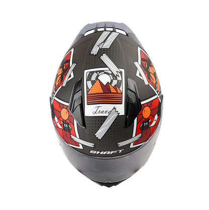 CASCO SHAFT SH-582SP PICTURES MATE NEGRO NARANJA NEON
