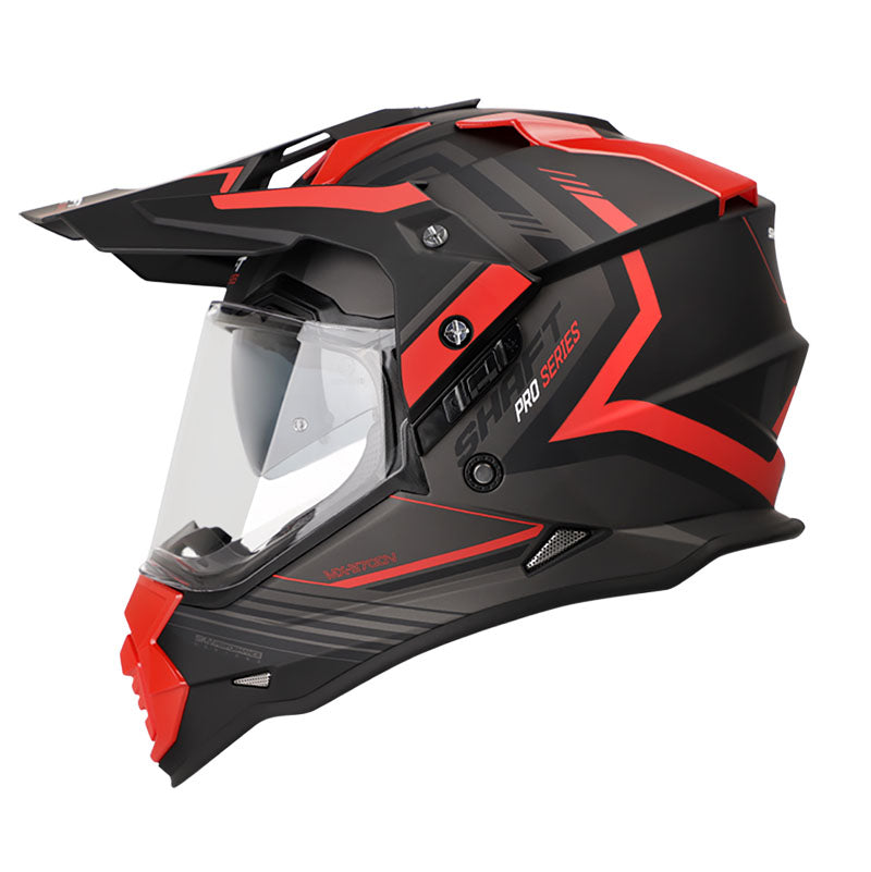 CASCO SHAFT SH-MX370DV PRO THEME MATE NEGRO ROJO