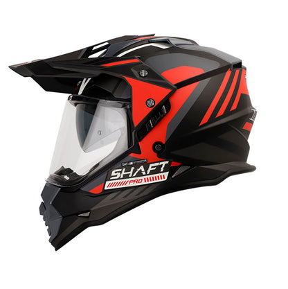 CASCO SHAFT SH-MX370DV ABTENUR MATE NEGRO ROJO