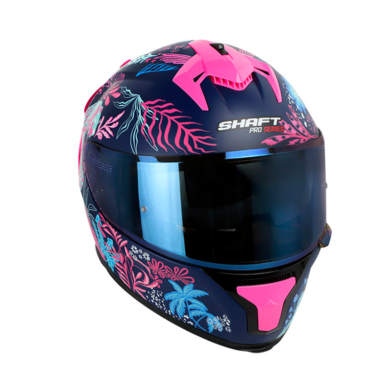 CASCO SHAFT SH-610EVO BLOOM MATE AZUL NAVY ROSADO IRIDIUM