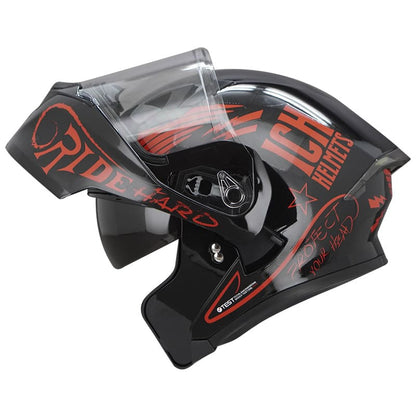CASCO ICH ICH-3120DV SQUAD NEGRO ROJO