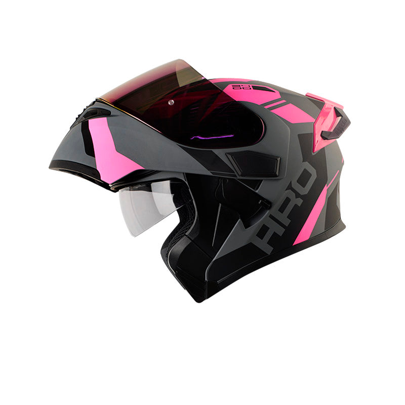 CASCO HRO HRO-3400DV LOU MATE GRIS FUCSIA VISOIR IRIDIUM