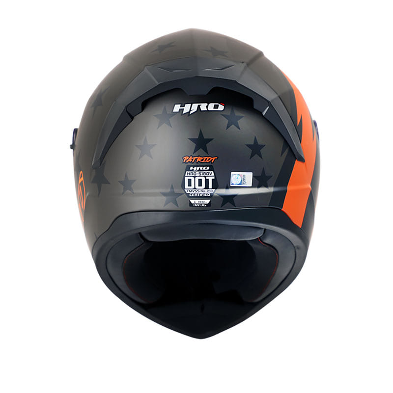 CASCO HRO HRO-518DV PATRIOT MATE NEGRO NARANJA NEON