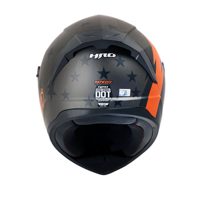 CASCO HRO HRO-518DV PATRIOT MATE NEGRO NARANJA NEON