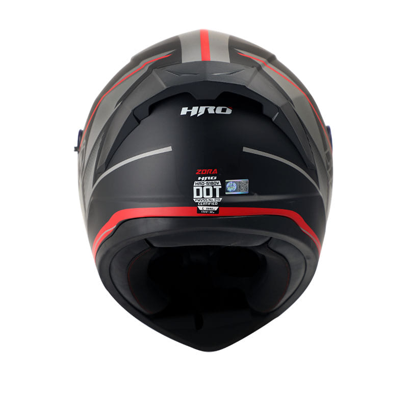 CASCO HRO HRO-518DV ZORA MATE NEGRO ROJO