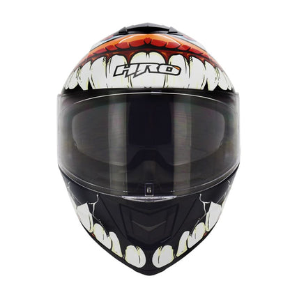 CASCO HRO HRO-518DV THE CLOWN NEGRO NARANJA NEON