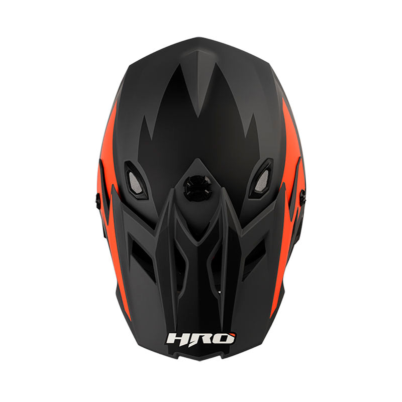 CASCO HRO HRO-MX03 DARK MODE MATE GRIS NARANJA NEON