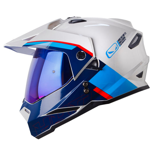 CASCO HRO HRO-MX330DV DOWNHILL GRIS CLARO AZUL IRIDIUM