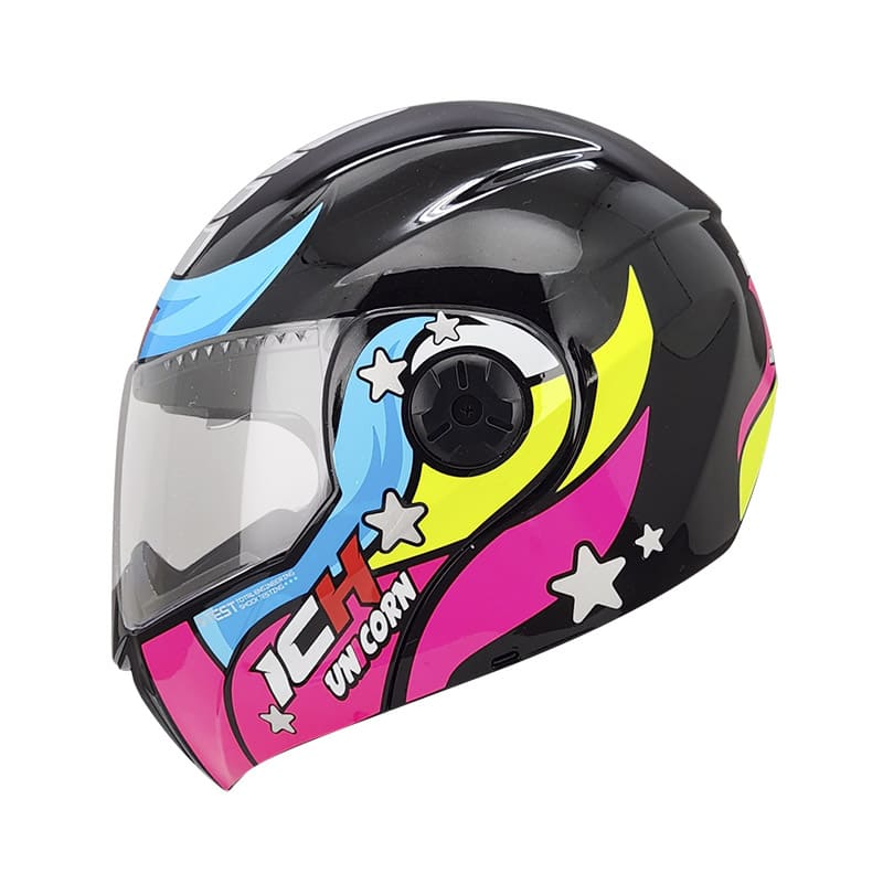 CASCO ICH ICH-3110S UNICORN NEGRO FUCSIA NEON