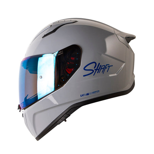 CASCO SHAFT SH-532DV SOLID GRIS AZUL VISOR IRIDIUM AZUL