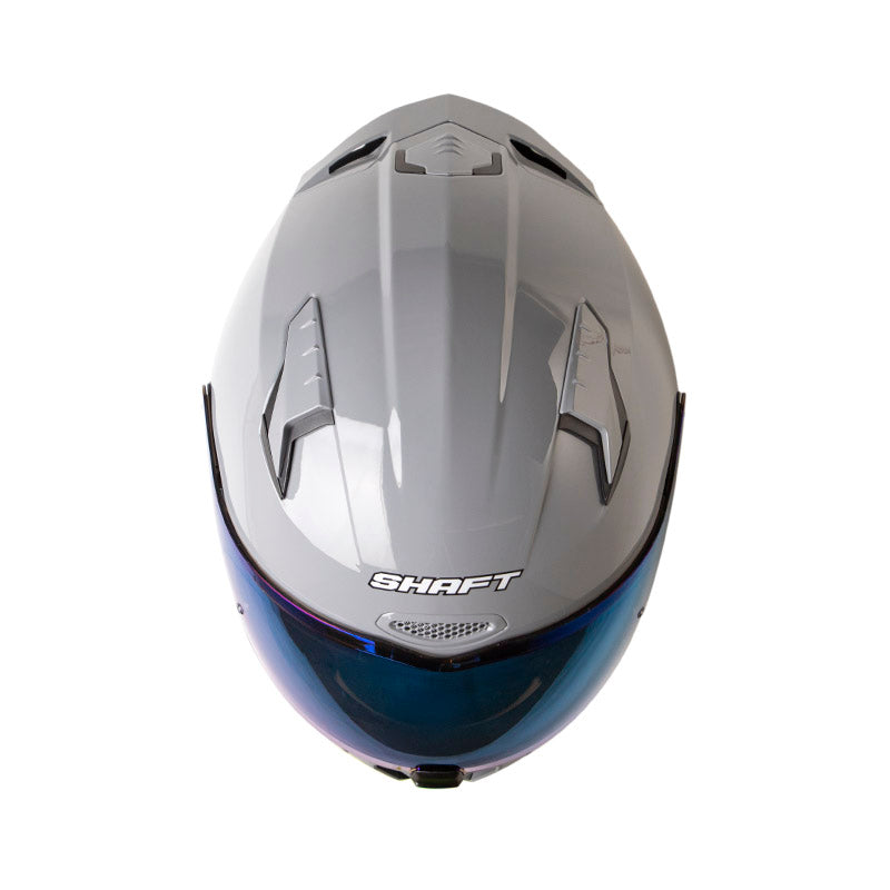 CASCO SHAFT SH-532DV SOLID GRIS AZUL VISOR IRIDIUM AZUL