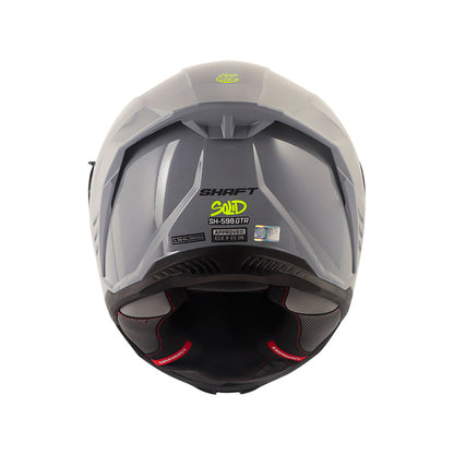 CASCO SHAFT SH-598GTR SOLID GRIS AMARILLO NEON VISOR AZUL