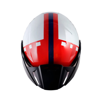 CASCO SHAFT SH-212 DITTO AZUL ROJO VISOR IRIDIUM AZUL