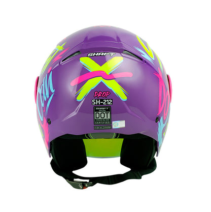 CASCO SHAFT SH-212 DROP BRILLANTE MORADO FUCSIA VISOR HUMO
