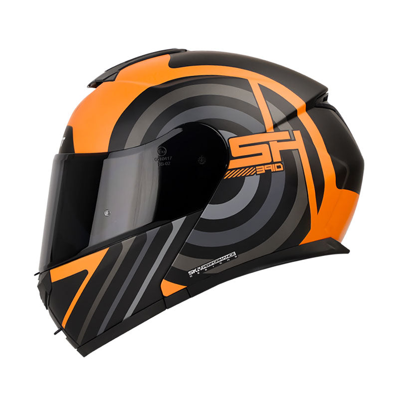 CASCO SHAFT SH-3910DV CIRCOOL MATE NEGRO NARANJA NEON VISOR HUMO