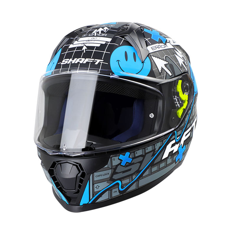 CASCO SHAFT SH-560 CLICK MATE NEGRO AZUL