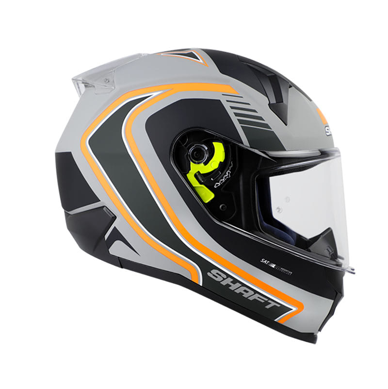 CASCO SHAFT SH-560 LEMANS MATE GRIS NARANJA NEON