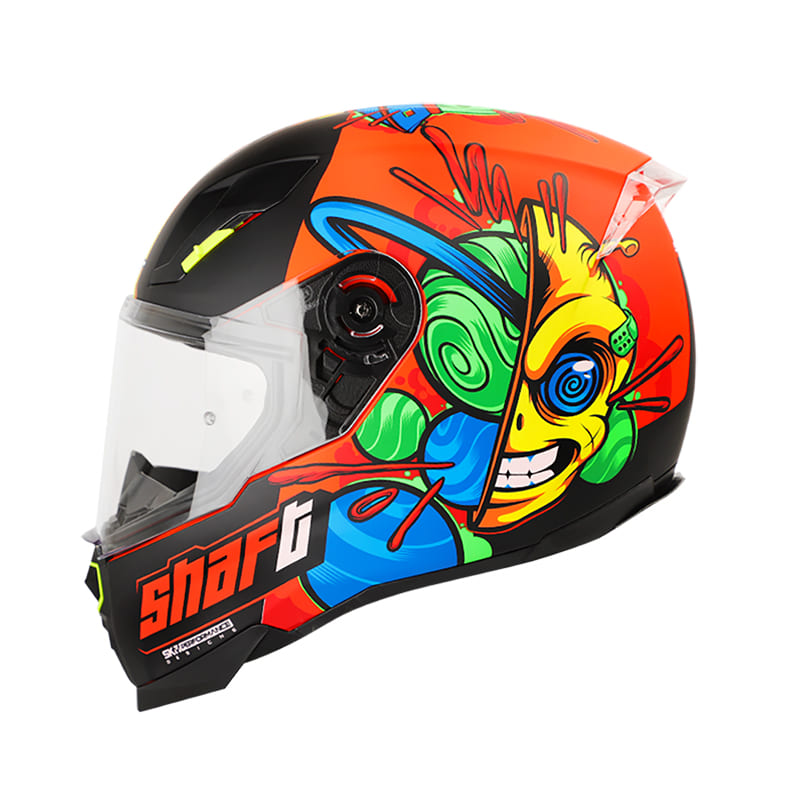 CASCO SHAFT SH-562 INVADER MATE NARANJA NEON AMARILLO NEON