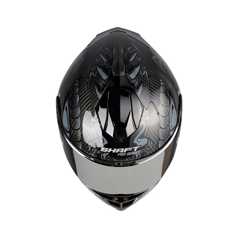 CASCO SHAFT SH-620C EVO LIZZARD NEGRO GRIS VISOR PLATA