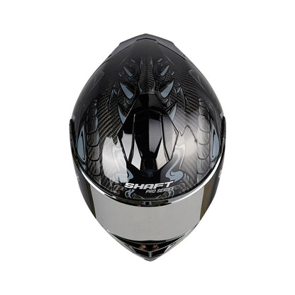 CASCO SHAFT SH-620C EVO LIZZARD NEGRO GRIS VISOR PLATA