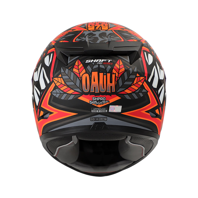 CASCO SHAFT SH-545PRO OAUH MATE GRIS NARANJA NEON