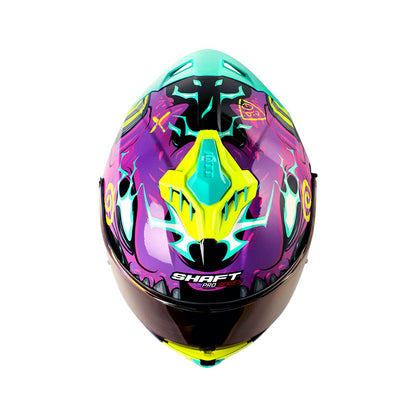 CASCO SHAFT SH-611RS PRO DRAKON MORADO AMARILLO NEON IRIDIUM