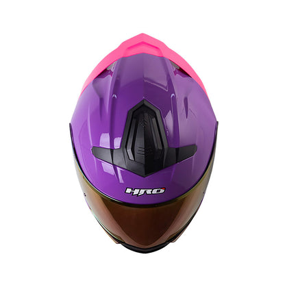 CASCO HRO HRO-3440 DV SOLID MORADO FUCSIA VISOR IRIDIUM MORADO