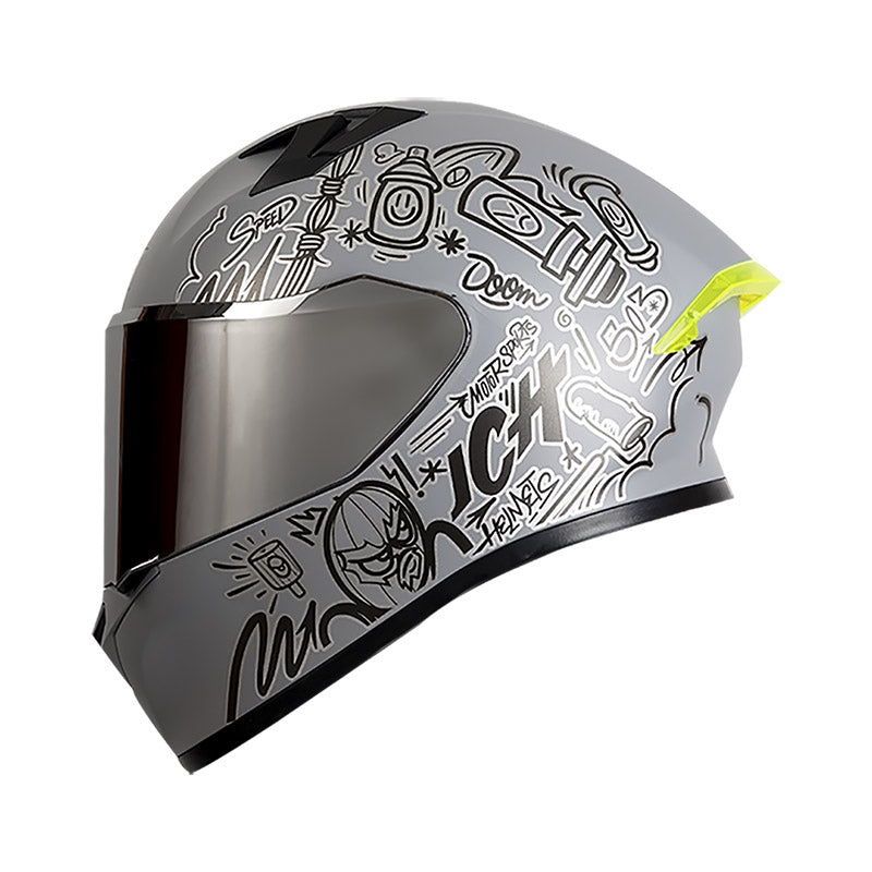CASCO ICH ICH-503SP BANKS GRIS GRIS VISOR PLATA