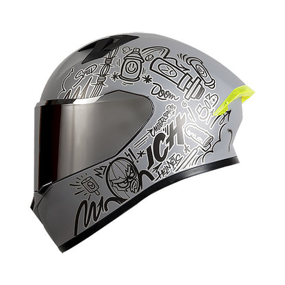 CASCO ICH ICH-503SP BANKS GRIS GRIS VISOR PLATA