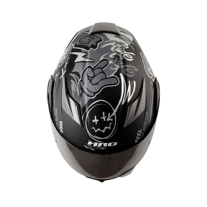 CASCO HRO HRO-3400DV RAZOR MATE NEGRO GRIS VISOR IRIDIUM
