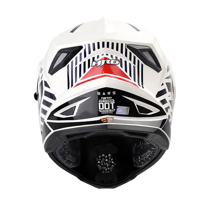 CASCO HRO HRO-MX330DV BARS BLANCO ROJO
