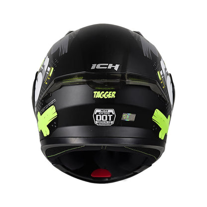 CASCO ICH ICH-3120DV TAGGER MATE NEGRO AMARILLO NEON