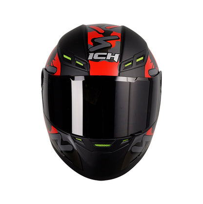CASCO ICH ICH-501SP PARTY MATE NEGRO ROJO HUMO